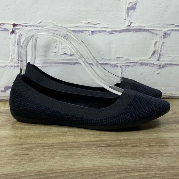 allbirds Shoes - Allbirds Tree Breezers Knit Ballet Flats Women's 8.5 Slip On Shoes Dark Navy